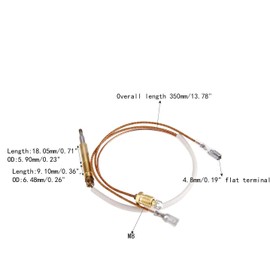 Hicello CE and CSA Approved Gas Patio Heater Safety Kit, New Repair Replacement Parts for Propane Gas Patio Heaters, Thermal Coupler and FD4 Dump Safety Switch Controller