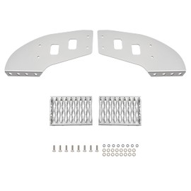 HECASA 10” Truck Frame Step Mounted Side Steps Compatible with Peterbilt Frame Fit Make or Model Class 8 Semi Truck Bed Running Boards w/Mounting Hole Pattern Aluminium Silvery