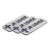 Jr Usher 1 x 3 Name Tag/Badge, Silver, Cross Design