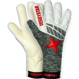 Derbystar APS Hyper I Unisex Gloves, White, Grey, Red, 12