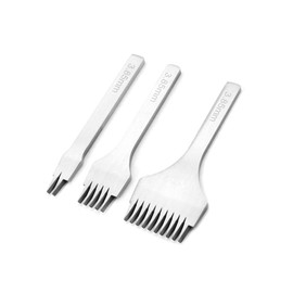 Professional Leather Craft Punch Tool (2/5/10) - Angled Chisel Tool for Punching, Sewing, Perforating and Lacing (3.85mm)