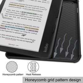 Case for Kobo Libra Colour,Electro-weideworld Full Protection Folding Stand Slim Protective Case Cover for Kobo Libra Colour with Auto Wake/Sleep, Blue