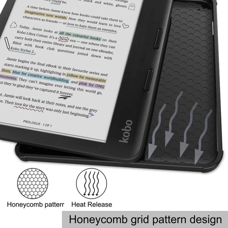 Case for Kobo Libra Colour,Electro-weideworld Full Protection Folding Stand Slim