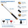 Hydro Jet Power Washer Wand with 3 Interchangeable Nozzles for