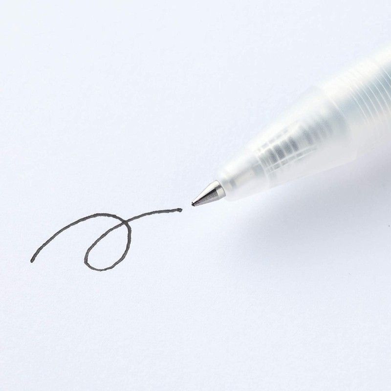 Muji 82902273 Gel Ink Ballpoint Pen, Smooth Drawing, Black, 0.02273