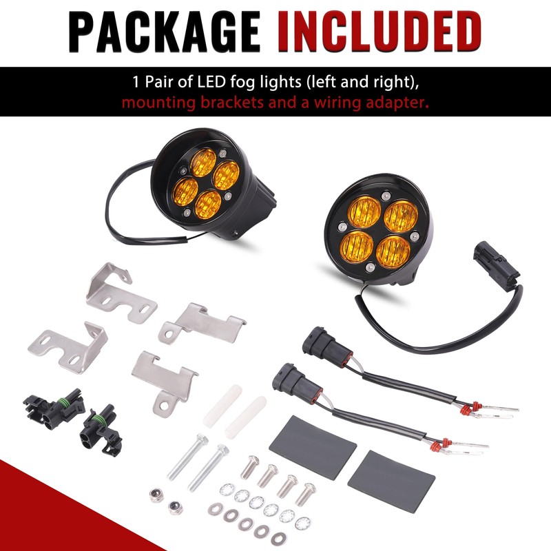 HECASA LED Fog Lights Pair Compatible with 2012-2023 Toyota Tacoma