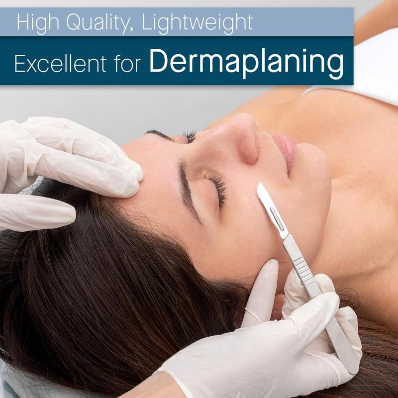 Premium Scalpel Handle Pack of 4 Handles For Dermaplane Blades