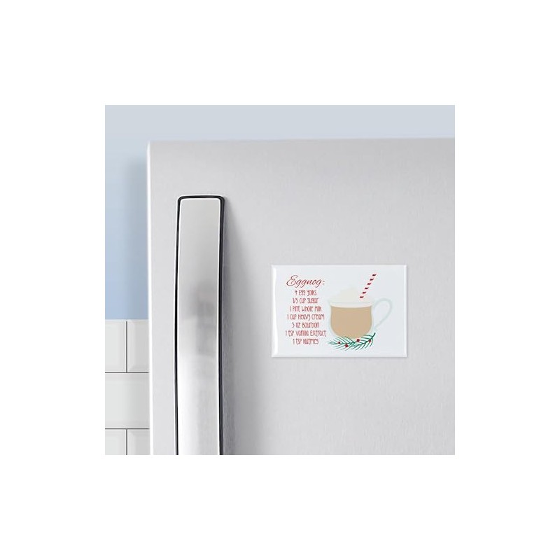 CafePress Eggnog Recipe Magnets Rectangle Magnet, 3"x2" Refrigerator Magnet