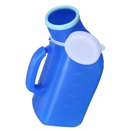 HIDOSNG 1200ml Portable Urinal for Men,Large Capacity Urine Bottle with Lid, Easy-to-Use Pee Bottle for Elderly, Travel & Night Use, Clear Measurement Markings, Anti-Spill Design, with Handle,Perfect for Those with Limited Access to Toilets(blue）