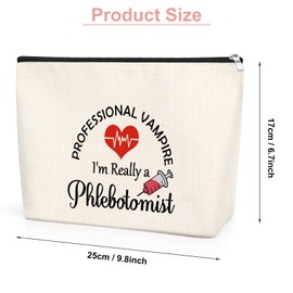 Phlebotomist Gifts for Women Makeup Bag Thank You for Phlebotomist Funny Phlebotomy Technician Presents Nurses Practitioner Bag Phlebotomy Graduation Christmas Birthday Zipper Pouch