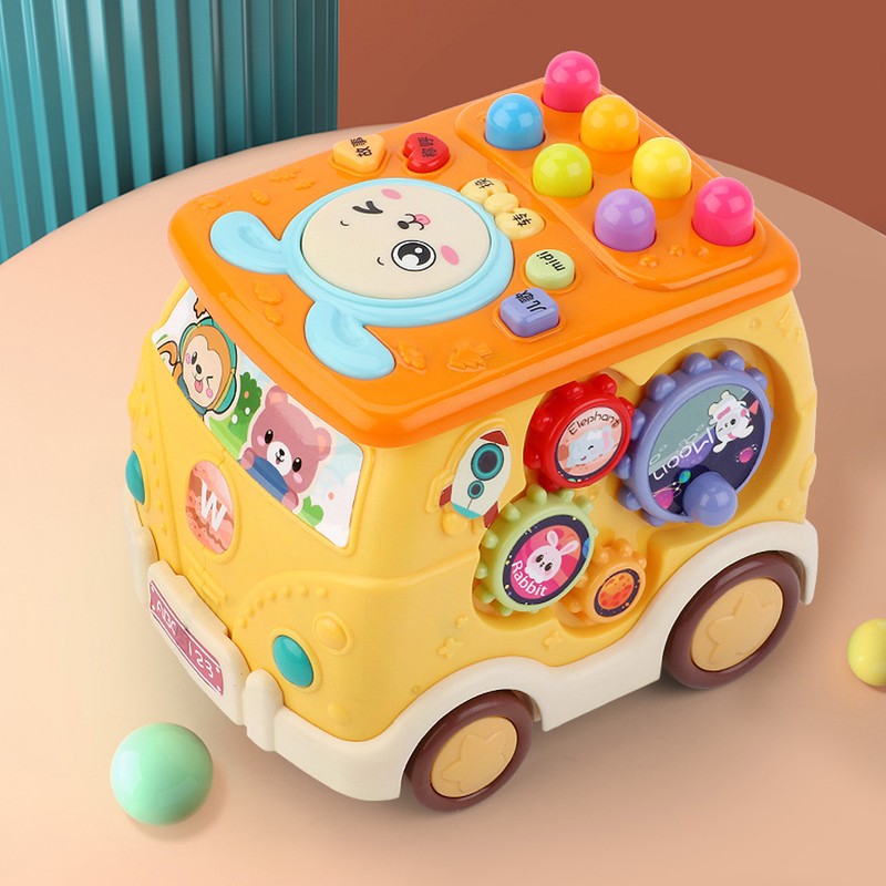 Bus Beat A Mole Toy Educational Sound Light Interactive Musical