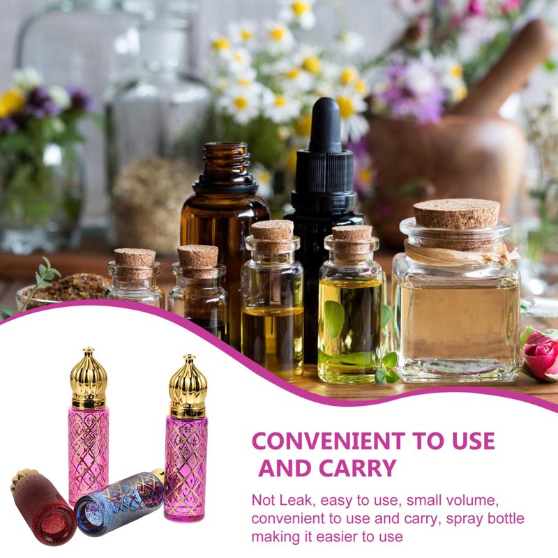 TOVINANNA 6ml Essential Oil Roller Bottle Set 4pcs Empty Bottles