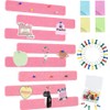 Vuzvuv 8Pcs Pink Cork Board Bar Strips with 50 Pushpins