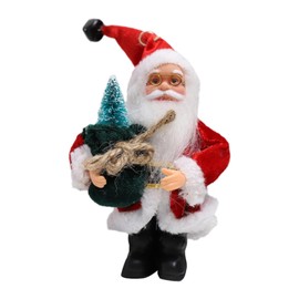 Enjoyaa 19cm Realistic Santa Claus Figures Standing Traditional Red Santa Claus Figure Xmas Ornament Decoration for Table Home Display Christmas Party Decoration Santa Claus