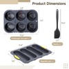 OMISTAR 3 PCS Silicone Baguette Pan and Hamburger Bun Pan