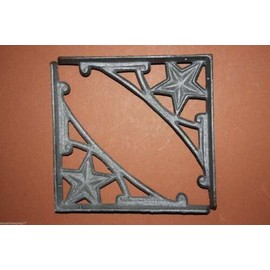 Vintage Barn Star Mailbox Post Corbel/Bracket Decoration Solid Cast Iron, B-13 3 Shelf Brackets