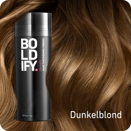 Boldify BOLDIFY Streuhaar fr Dnner Werdendes Haar (Dunkelblond), Unsichtbar, Natrlich, Gro?e Flasche, 56g, Kaschiert Haarausfall in 15 Sek, Haarverdichtung, Haarpuder fr Feines Haar, Frauen/M?nner