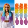 3 Packs Ombre Braiding Hair Extensions 24 Inch 4 Tone