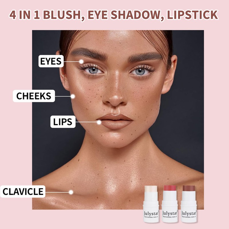 Cynamus Cream Blush Stick, Blush Cream, Blush Stick, Matte Highlight