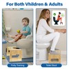 Kimitimi Bamboo Toilet Step Stool - 7" to 9" Adjustable