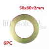 Unbranded 6pc 50mm x80mm x2mm Bucket Pin Shim Iron Excavator