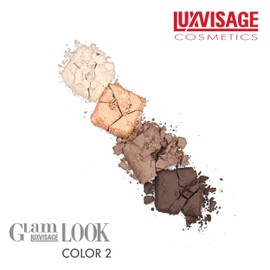 Luxvisage Long - Lasting Colorful Highly Pigmented Matte Make-up Eyeshadow Palette "Glam look" Hamamelis extract, Vitamin E (color 2 (coffee))