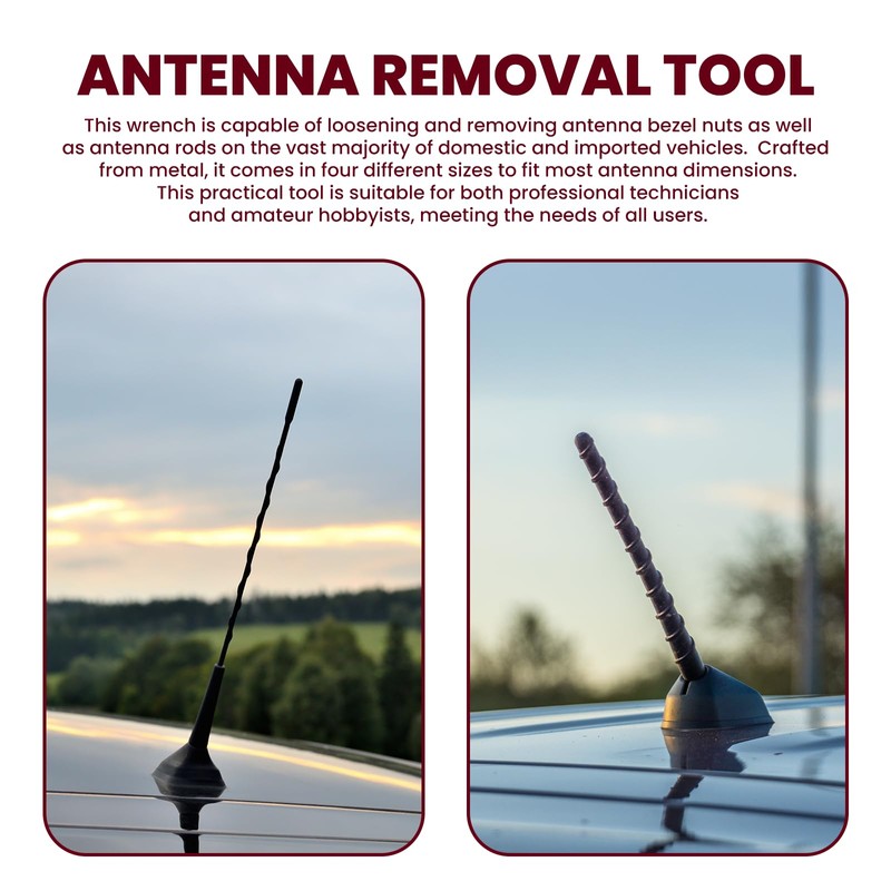 ETZ Antenna Removal Tool and Nut Wrench Set, 2 Pieces