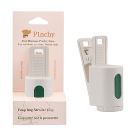 Pinchy Stroller Accessory for Dog Poop Bags – Hands-Free Clip and Bag Holder for Baby Strollers and Dog Walks