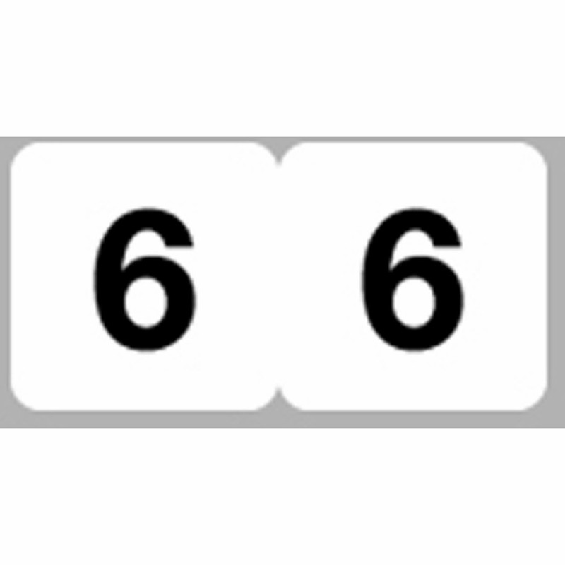Lihit Lab HK751R-6 Number Labels, Roll Type, 300 Pieces