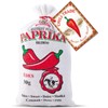 Hungarian sweet paprika (50g/1.76oz) in traditional folk canvas bag, imported from Hungary