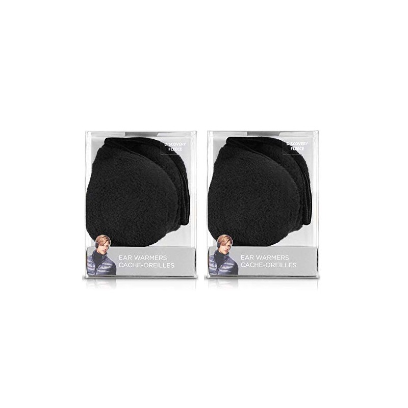 180s Fleece Behind-the-Head Earmuffs (Black, 2)