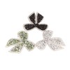18pcs Bow Knot Rhinestones Patches Silver Black Green Exquisite Iron
