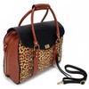 Badgley Mischka Women's Leopard Travel Tote Weekender Duffle Bag
