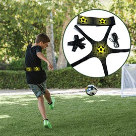 KASESSS 2 Set Football Kick Trainer, Universal Football Trainer, Adjustable Football Training Belt Hand Free Football Practice Belt for Kids Adults Football Training Equipment for Balls Size 3/4/5