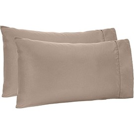 TBM Oversize Pillow Case Taupe King Extra Large Fits Even The Fluffiest Pillows Including The Pancake Pillow Sleeve Style Extra Tall Pillowcase 100% Egyptian Cotton 600 Thread Count