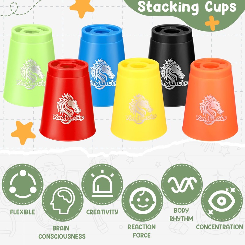 Libima 72 Pcs Sports Stacking Cups Set Stack Cup Party