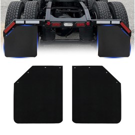 FUTAIHE Mud Flaps for Semi Trucks Tractor Trailer Heavy Duty TPE Polymer Rubber Mudflaps Oversized Splash Guard, 24 x 30 Inch, Cut Corner Design.