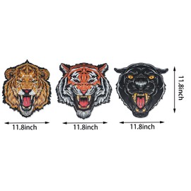 Aimto Metal tiger Wall Decor lion Wall Decor panther Wall Decor Wildlife Wall Art Decor for Living Room Bedroom Bathroom etc Indoor & Outdoor Decor (Set of 3)