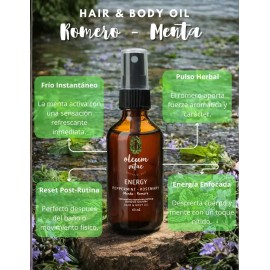 Aceite Para Cabello Con Aceite Esencial De Menta 60ml