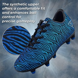 Vizari Kids Soccer Cleats for Boys Girls | Youth Firm Ground FG Athletic Outdoor Football Shoes for Toddlers, Little/Big Kid