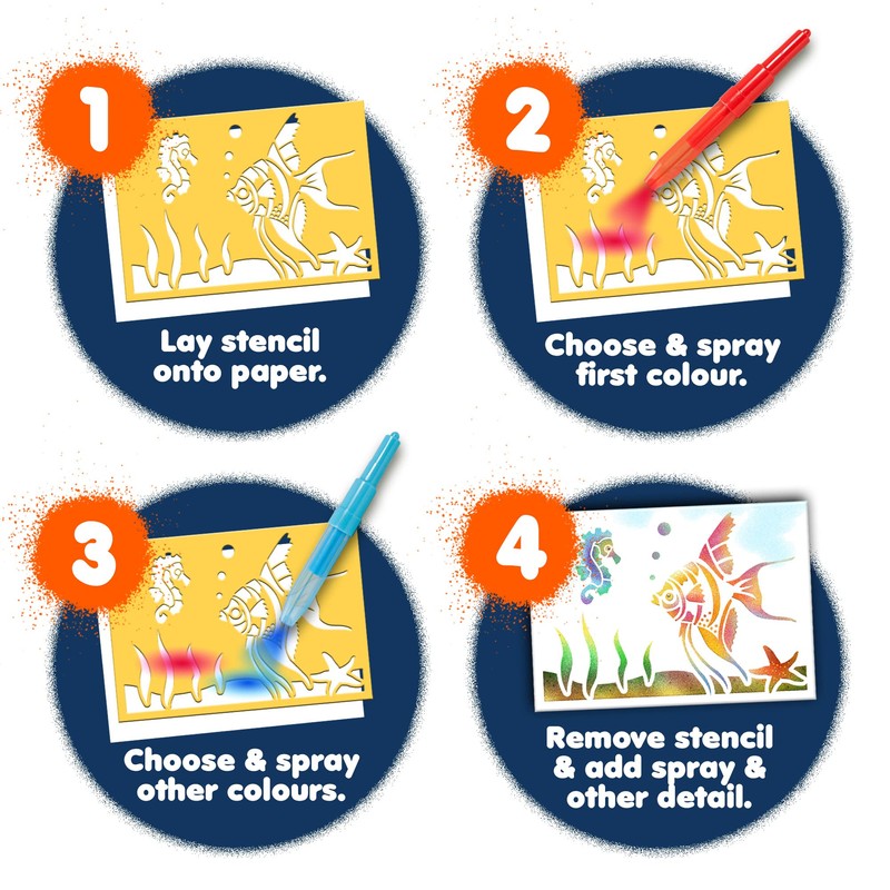 John Adams | BLOPENS® Animals Activity Set: Blow airbrush effects