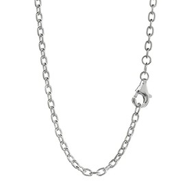 NKlaus Necklace 2.4 mm wide round anchor chain 925 silver necklace silver chain, Sterling Silver