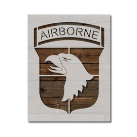 US Army Airborne Air Assault Screaming Eagles Stencil Template Reusable for Painting on Walls, Wood, Arts and Crafts (867) - 5.5 x 8.5 Inches