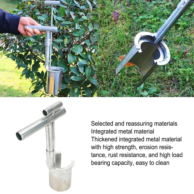 Sod Plugger Bulb Planter with 32cm Long Handle Alloy Bulb