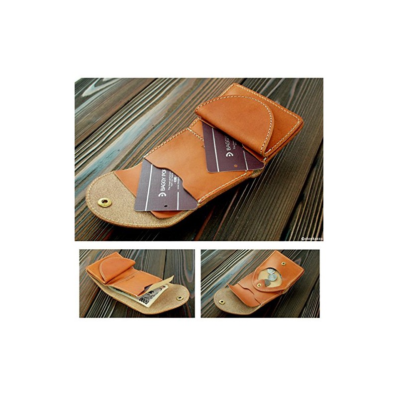 Baggy Port LKAZ-285 Tri-Fold Wallet, Cowhide Tochigi Leather, Mini Wallet,