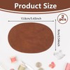 2PCS Leather Patch Elbow Patches for Sweaters Sew-On Fabric Oval