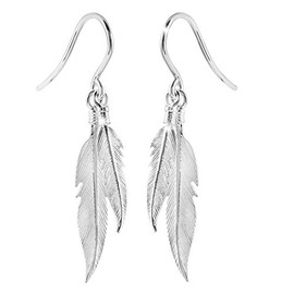 MATERIA by Matthias Wagner SO-119_So-111 Feather Earrings Silver 925 Women's Earrings, Silver, No Gemstone