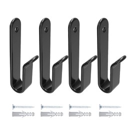 Horizontal Snowboard Display Racks, Wall Mount Clips Space Saving Design Hanger SKi Board Storage for Home and Garage (Black-4)