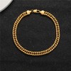 kelistom Gold Cuban Link Anklet Bracelet for Women Men, 7mm