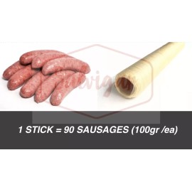 SALVIGAR Collagen Casings Dry 18mm / 50ft for stuffing 22.04 Lb 180 sausages 2 sticks